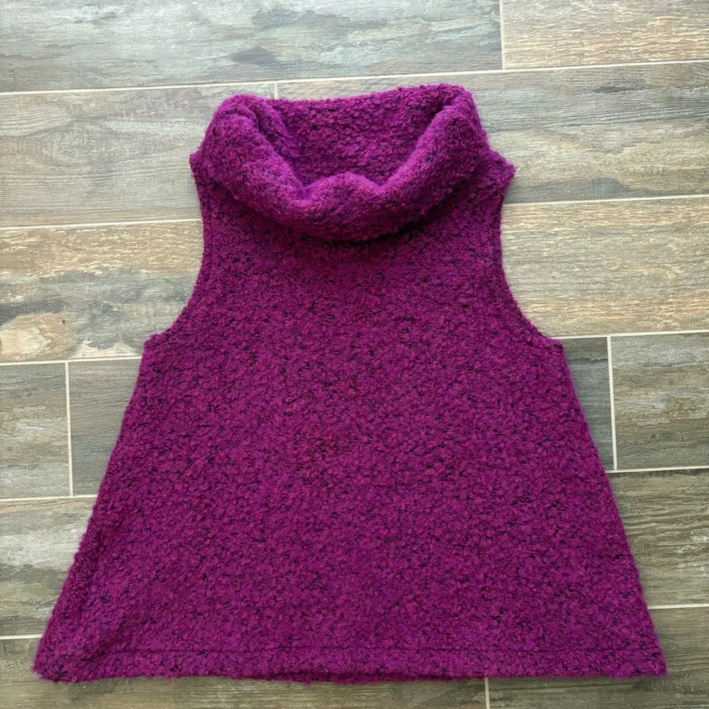 Bryn Walker Boucle Cowl Neck Wool Blend Sleeveless Sweater Small - Picture 7 of 14